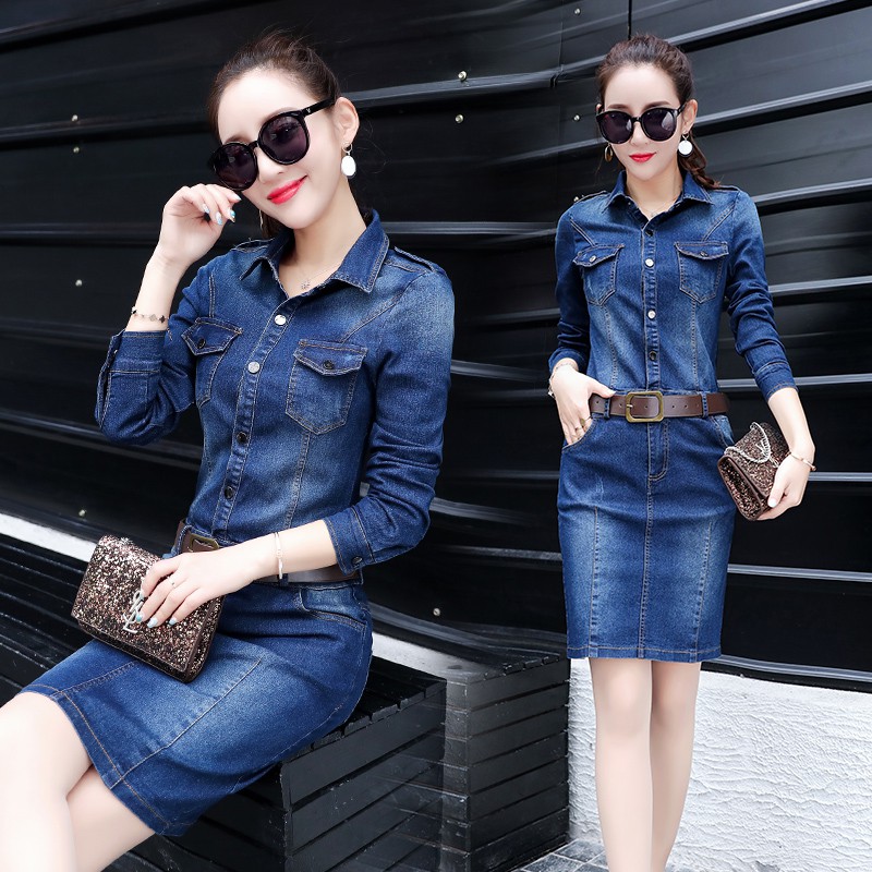blue denim dress plus size