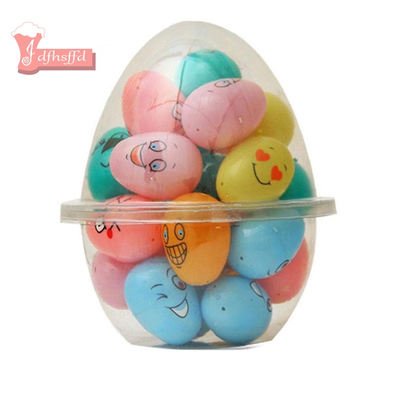 1套帶開口的兒童復活節彩蛋扭蛋玩具復活節裝飾節日禮物的塑料包裝雞蛋 蝦皮購物