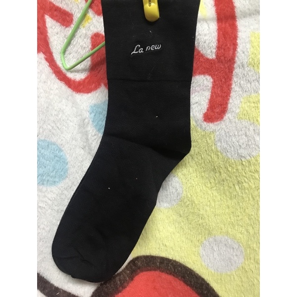 La new 男性高筒襪 襪子 黑色 出清 無包裝袋 全新 全黑
