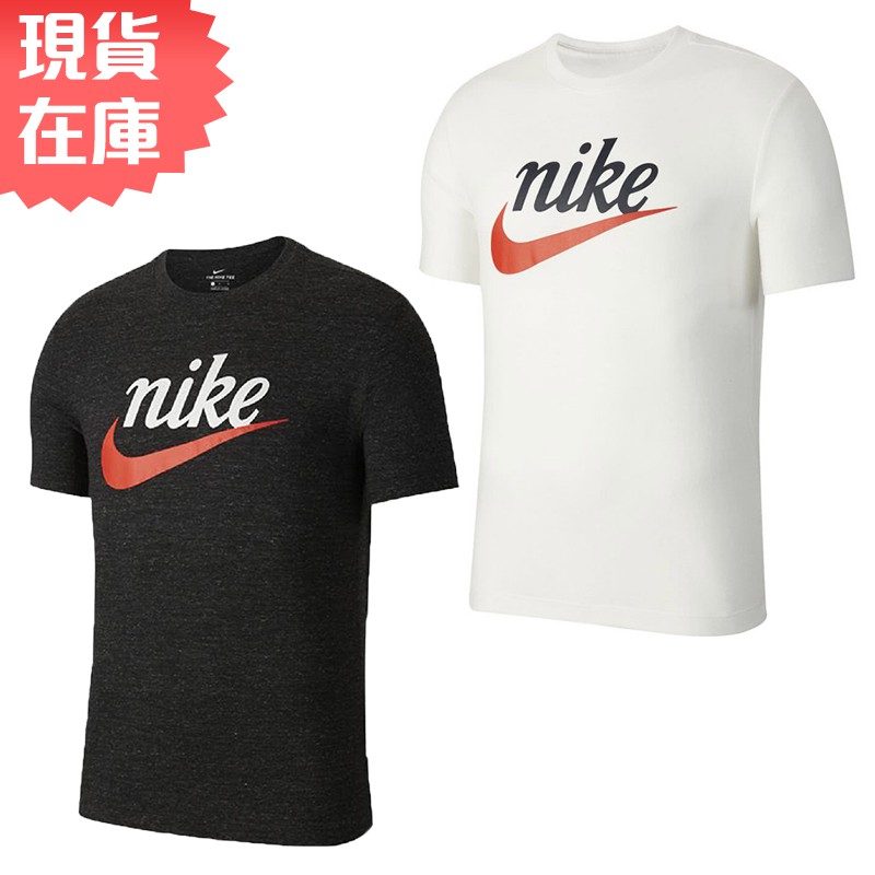 Nike Sportswear 男裝 短袖 短T 休閒 棉質 草寫 雪花 黑 / 白【運動世界】CK2382