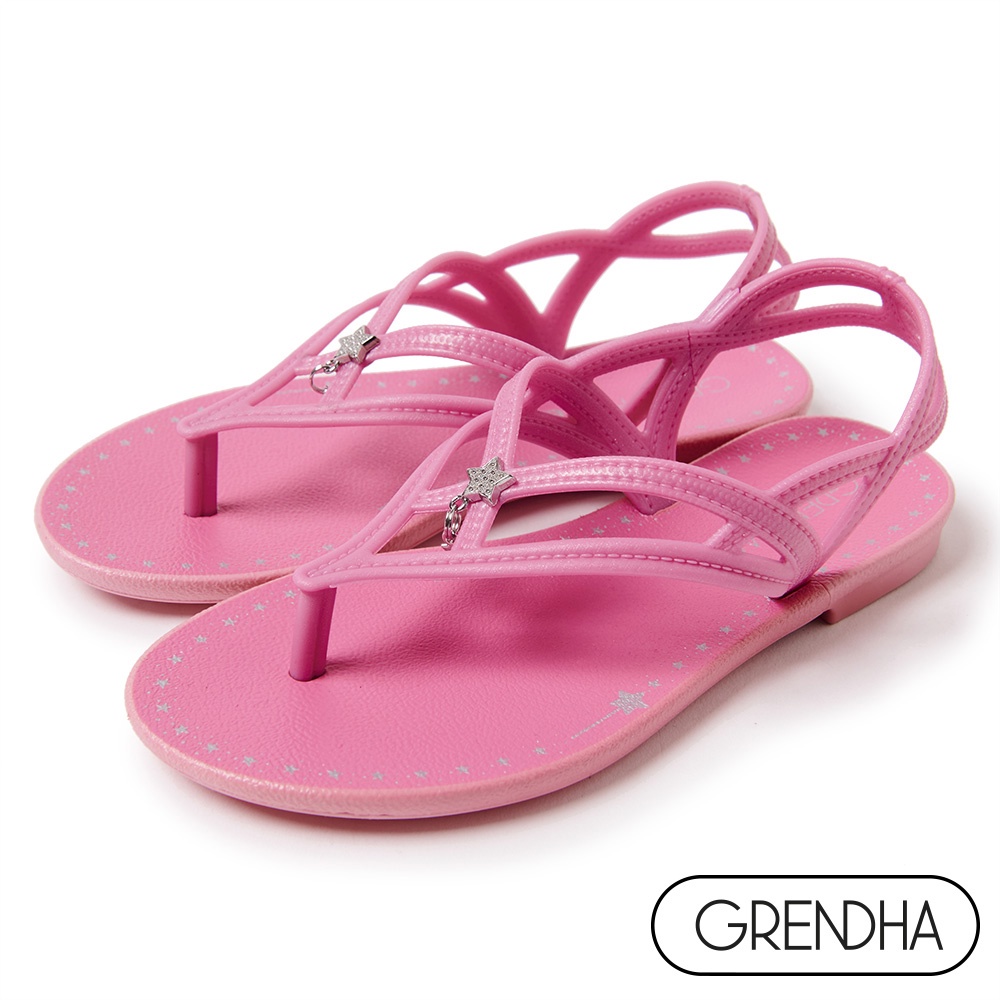 Grendha-KIDS 魔法星星平底涼鞋-女童-粉紅
