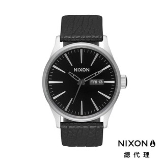 NIXON SENTRY 簡約復刻 經典黑 皮錶帶 黑錶 男錶 女錶 手錶 A105-2788
