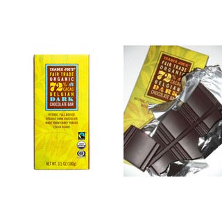 Trader Joe's 公平貿易72% 有機黑巧克力 Organic Belgian Dark Chocolate