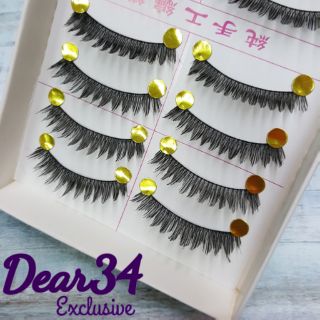 《Dear34》濃密款071棉線梗尖尾 純手工編織假睫毛自然裸妝小心機 一盒十對價