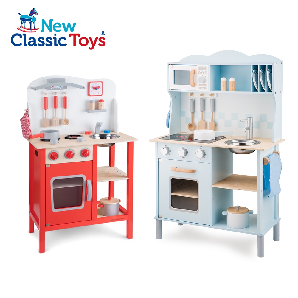 荷蘭 New classic toys 聲光小主廚廚房玩具組 木製廚房 切切樂