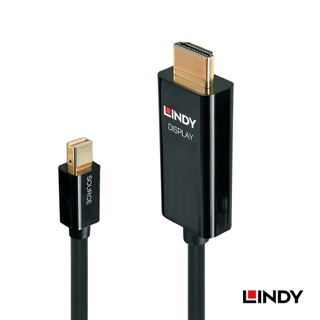 德國 LINDY林帝 主動式MINI DISPLAYPORT TO HDMI 2.0 轉接線(40912)(40913)