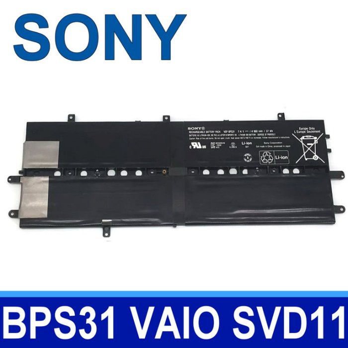 索尼 SONY BPS31 4芯 原廠電池 SONY VAIO SVD11 Duo11