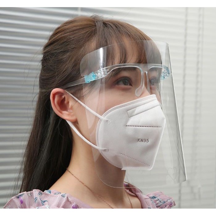 （台灣現貨）防疫面罩 防塵 防飛沫面罩 防油煙 臉部防護面罩 透明面罩 眼鏡面罩