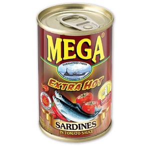 ［印尼批發］MEGA EXTRA HOT SARDINES IN TOMATO SAUCE極辣番茄沙丁魚罐 155g