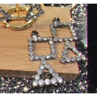 亮鑽水鑽閃閃Bling Bling 耳環925純銀耳環