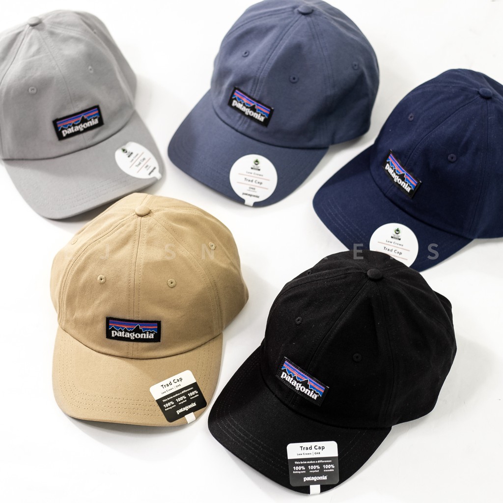 -EJ- 現貨 Patagonia P-6 Label Trad Cap 老帽 後可調 帽子 奶茶 黑 藍 灰