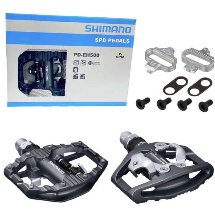 單車世界~現貨SHIMANO PD-EH500 SPD EH500 公路車踏板 卡踏平板 內附 SH56 扣片 2用卡踏