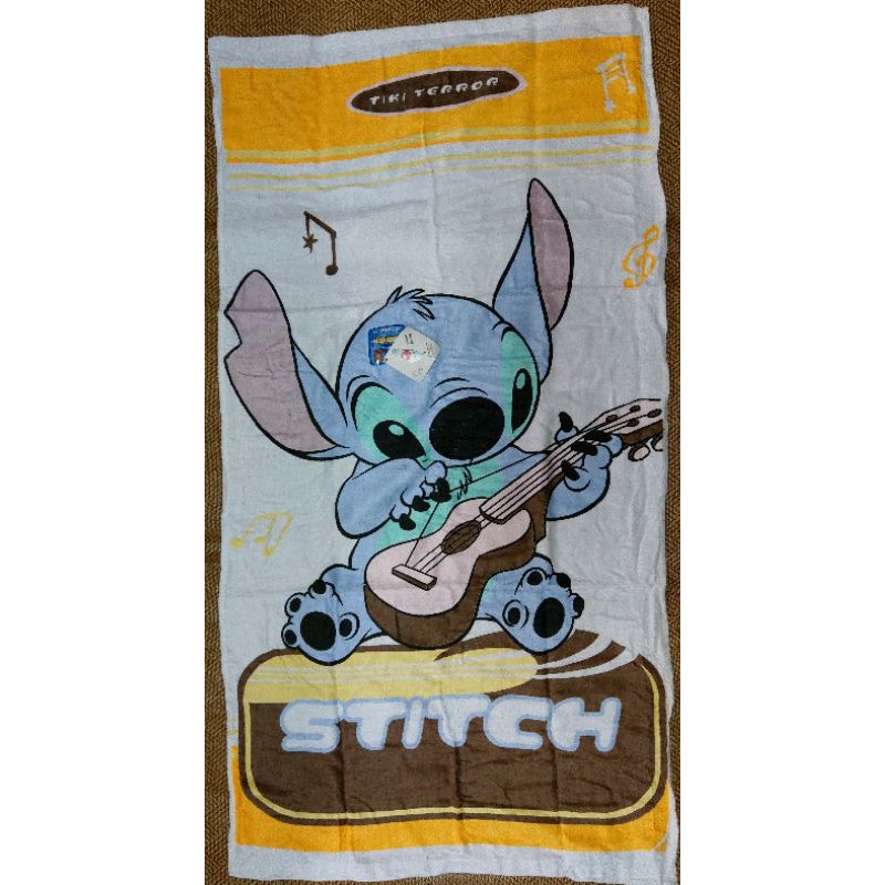 正版 迪士尼 星際寶貝 電吉他 史迪奇 小浴巾 台灣製100%棉 浴巾 三款