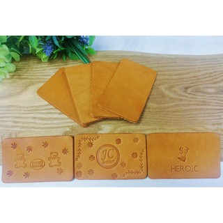 【加彩皮革】義大利植鞣革皮片 經典植鞣革 皮標 吊牌 DIY 大量客製化 真皮 刻字 皮革材料 客製禮 手做材料