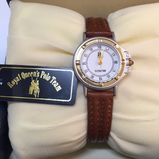 Royal queen's PoLo Team全新皇家女皇經典皮革氣質質感款水鑽女錶 古典設計鑽錶聖誕禮物交換禮物