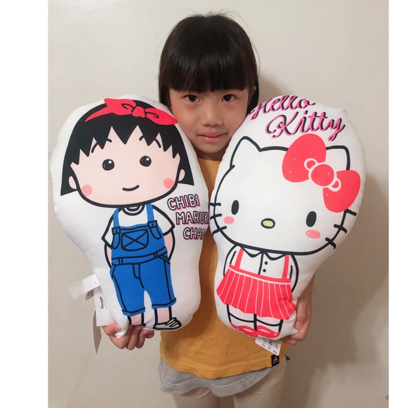 Kitty 小丸子 造型抱枕 kitty娃娃 櫻桃小丸子玩偶 正版三麗鷗 生日禮物