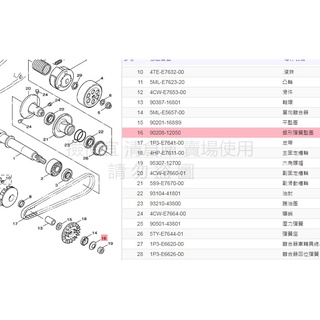 撿便宜 料號:90208-12050YAMAHA山葉原廠部品錐形彈簧墊圈 錐形華司 新勁戰 CUXI GTR BWSX