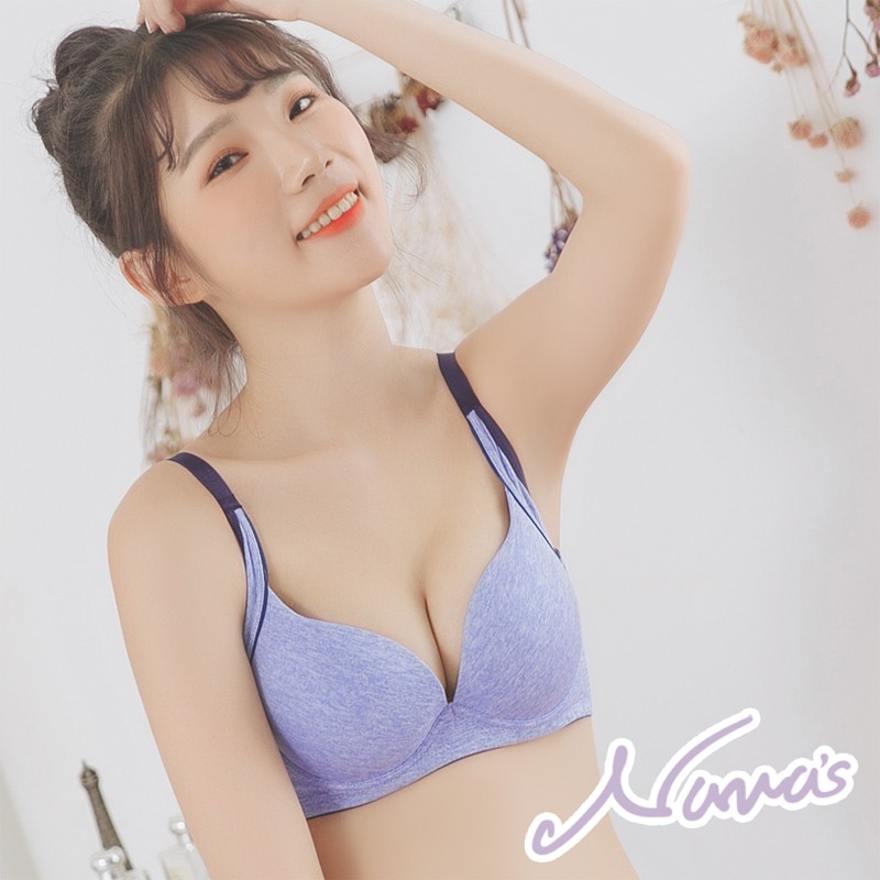 【露娜斯Nunas】青漾麻花 吸濕排汗涼感 B-C罩 機能內衣 U306 台灣製 紫