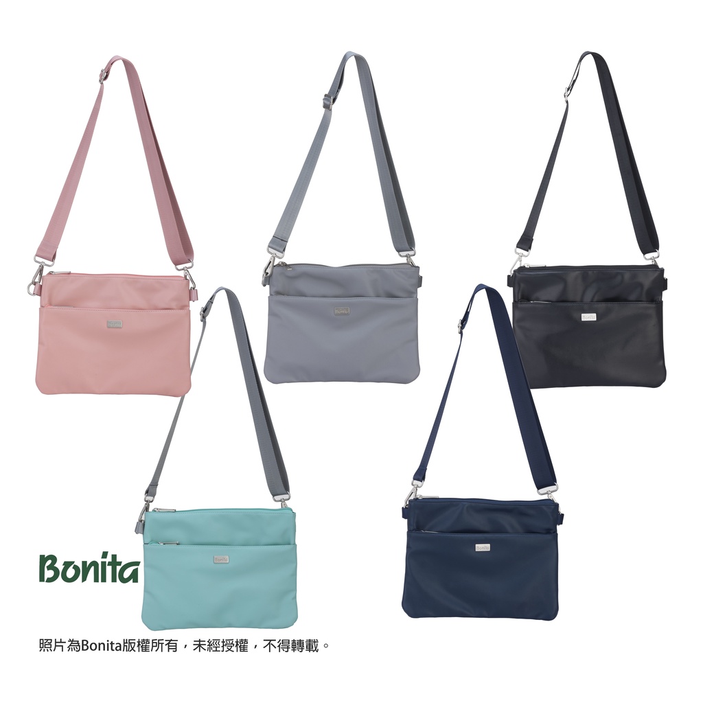 【Bonita】多夾層扁平側背包655-0006(一個特價NT$290/任選二個NT$390)可與同系列其他款式搭配選購