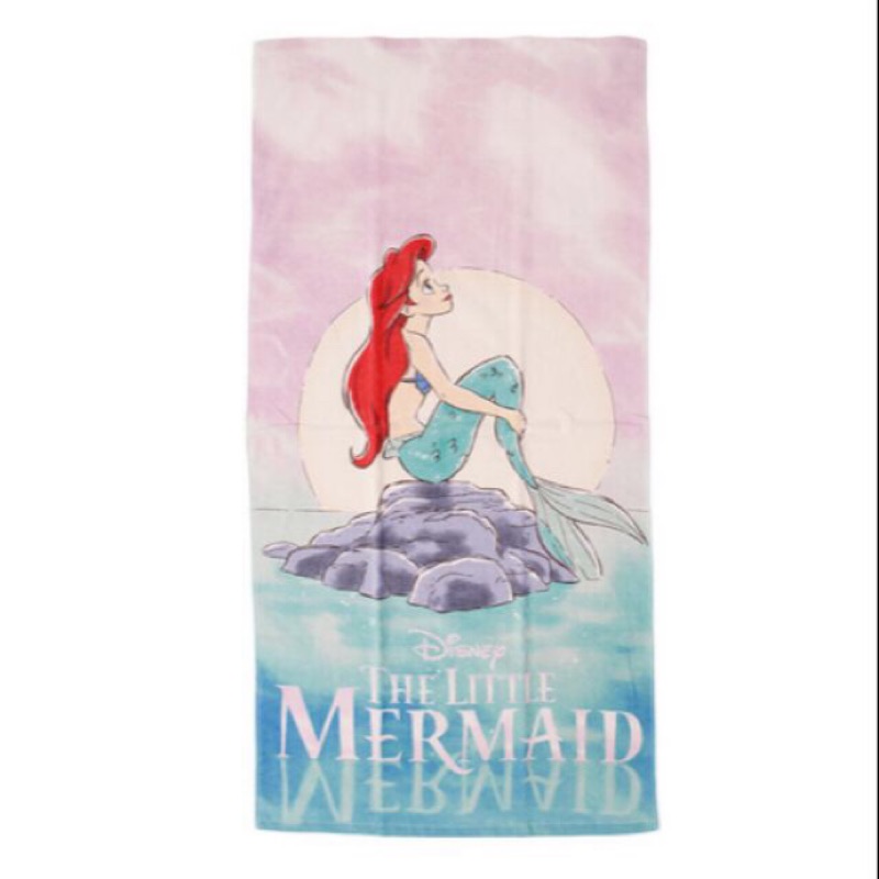♥小飛麻麻 雜貨 代購 ♥日本 Disney 迪士尼 小美人魚 棉質大浴巾 70x140cm 丸真毛巾