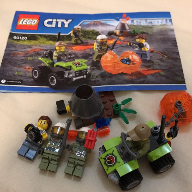 樂高 Lego city 60120 火山探險小隊 無盒 附說明書