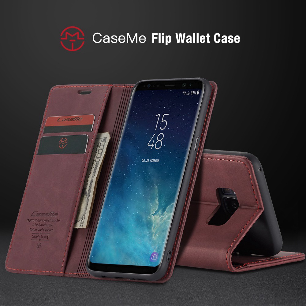CaseMe 商務皮套 三星S8 Plus 手機殼 三星 S8+ S8 掀蓋保護殼 錢包款 支架插卡翻蓋皮套