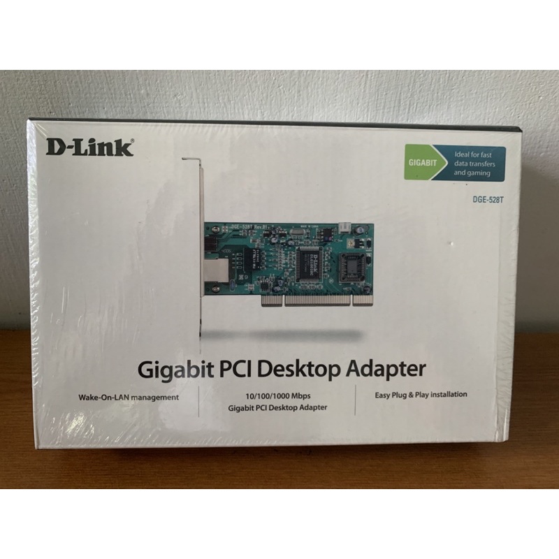 未拆的D-Link  DGE-528T網路卡，Gigabit  PCI介面