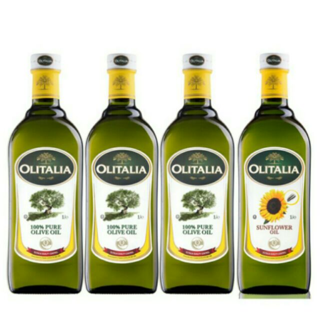 [宅配免運] Olitalia 奧利塔 純橄欖油1Lx3 + 葵花油 1Lx1 禮盒組 禮盒 橄欖油