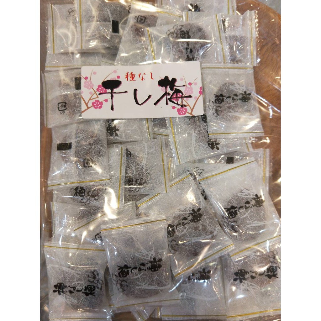 即期品5折，日本種なし干し梅　[大包]日本無籽梅乾 梅肉 270克大包裝