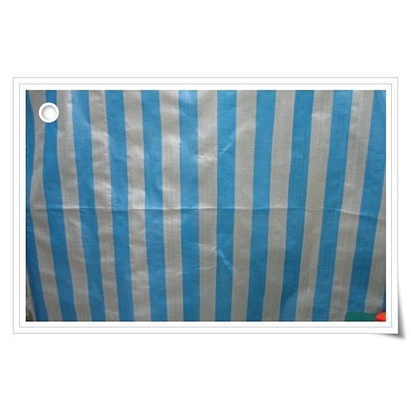 &lt;附蝦皮電子發票&gt; 薄藍白帆布10X10 尺 塑膠帆布 藍白條帆布 藍白帆布 防水布 塑膠布 搭棚架 工程防水遮蔽用