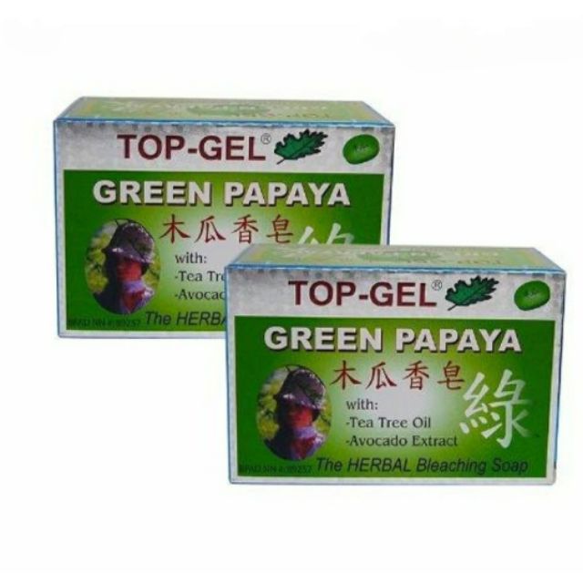 菲律賓 Top gel Green Soap 青木瓜 香皂/1瓶/145g
