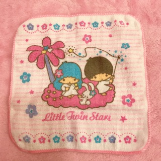 正版 三麗鷗kikilala 雙子星娃娃小方巾/手帕「全新品」