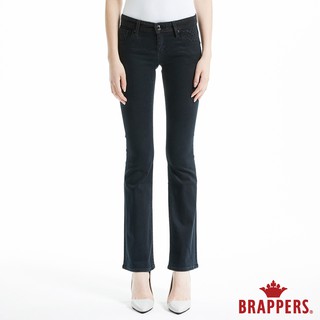 BRAPPERS 女款 新美腳Royal系列-中低腰彈性鑲鑽小靴型褲-深藍