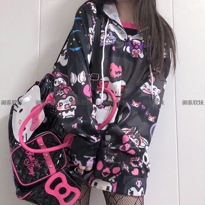 貓次元 御系軟妹原創kuromi外套庫洛米可愛軟妹地雷女日常jk制服學生寬鬆薄款夏衛衣女 蝦皮購物