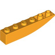 磚家 LEGO 樂高 亮橘色 Slope Curved 6X1 Inverted 反向 曲面磚 弧形磚 42023