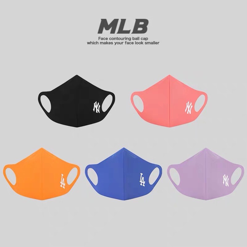 現貨 MLB 100%韓國代購 黑色32ETM2011-50L 日常防護防塵可水洗 立體透氣口罩 黑色L/紫色M