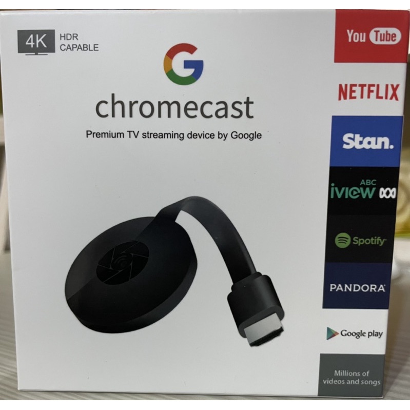 台灣現貨 快速出貨 Chromecast HDMI媒體串流播放器 （全新商品）新一代 手機轉電視棒 數位連結播放器