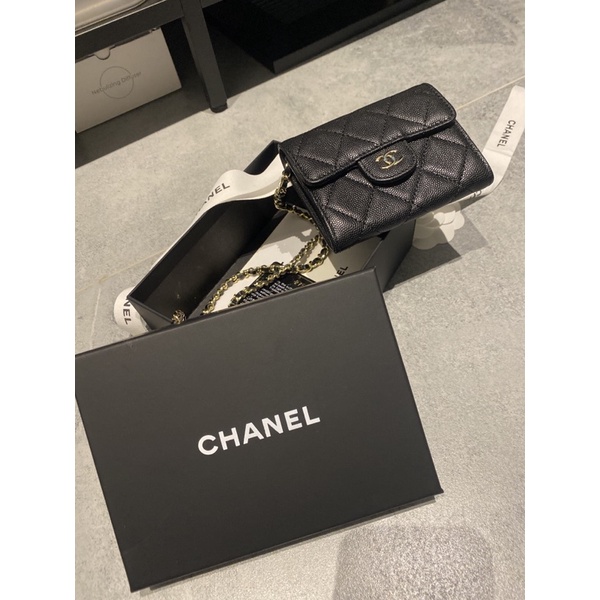 二手現貨 Chanel woc附鏈短夾 黑色