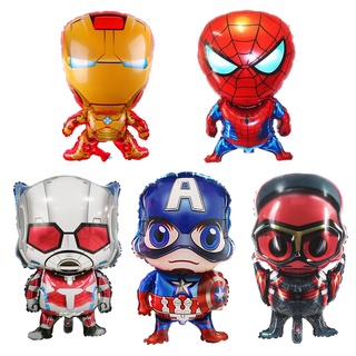 1pcs Marvel Hero Spiderman Captain Iron Man 鋁箔氣球兒童生日派對氣球生日禮物