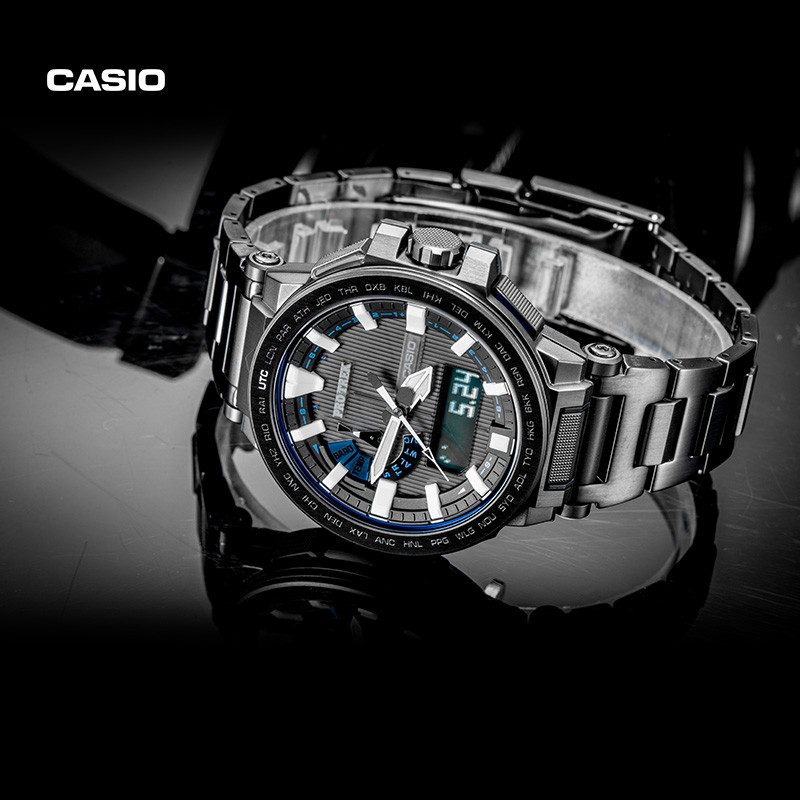 【熱售】CASIO卡西歐PRX-8000T/YT男士手錶高端防水太陽能電波戶外登山錶 KrPS