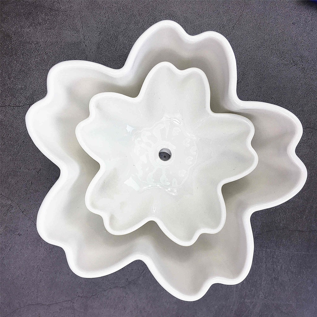 台韓骨瓷餐具批發 歐式浮雕花盆星型有孔白色花器盆栽居家花藝多肉裝飾擺件陶盆瓷器可批發 蝦皮購物