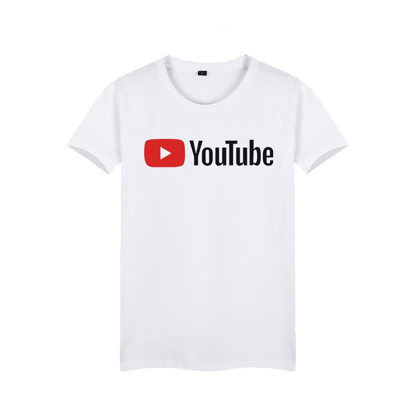 網站概念T恤油管youtube印花純棉休閒純棉印花T恤 男生上衣短袖