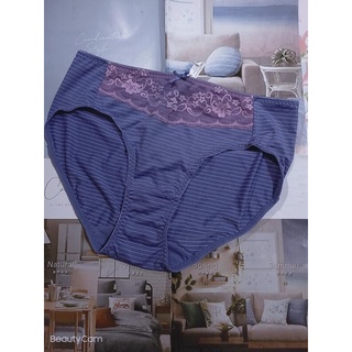 【EASY SHOP】奧黛莉JUST MATCH浪漫零感肌著中低腰三角褲親貼膚內褲(藍紫條紋)-L號