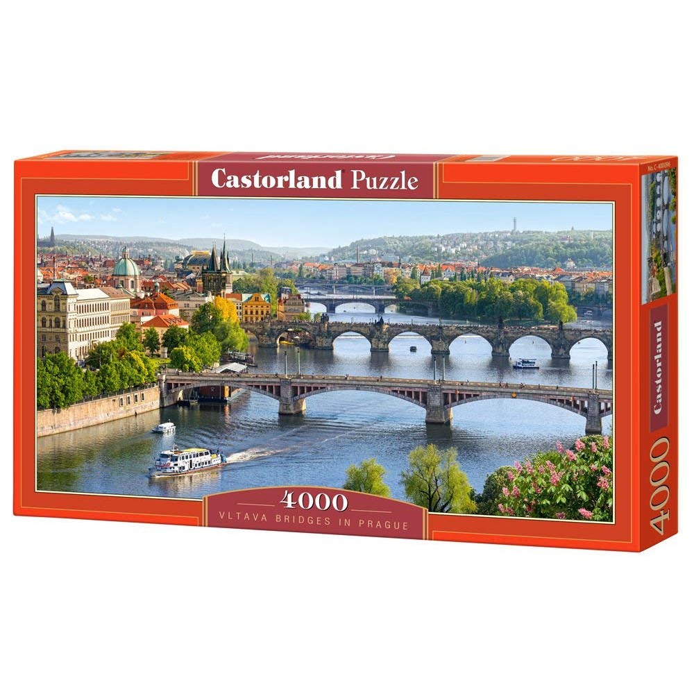【現貨免運】波蘭 Castorland 正版進口拼圖 4000片 400096 布拉格伏爾塔瓦河的橋樑 送拼圖膠水