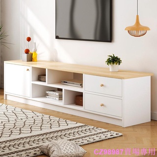 熱銷款P66實木色電視柜茶幾組合現代簡約小戶型家用客廳臥室仿實木電視柜