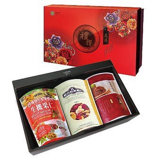 【吃健康】 臺灣 綠源寶 嚴選禮讚年節養生禮盒C-25(開心果菇果無花果禮盒組)/綜合菇果脆片+開心果+無花果乾