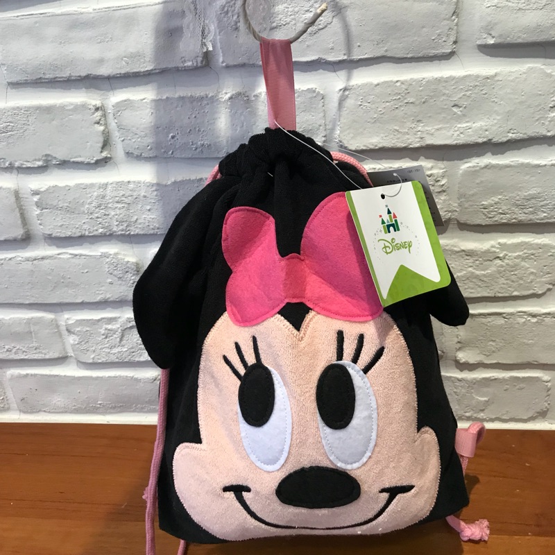 《全新現貨》🎀手提後背包+束口袋🎀日本購入 超可愛 日本迪士尼米妮蝴蝶結手提後背包+束口袋  女童 郊遊+旅行包
