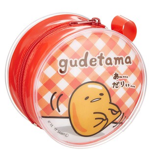 sanrio 三麗鷗【 蛋黃哥 紅方格 流沙零錢包 】日本進口 gudetama 小錢包 零錢包 鑰匙包