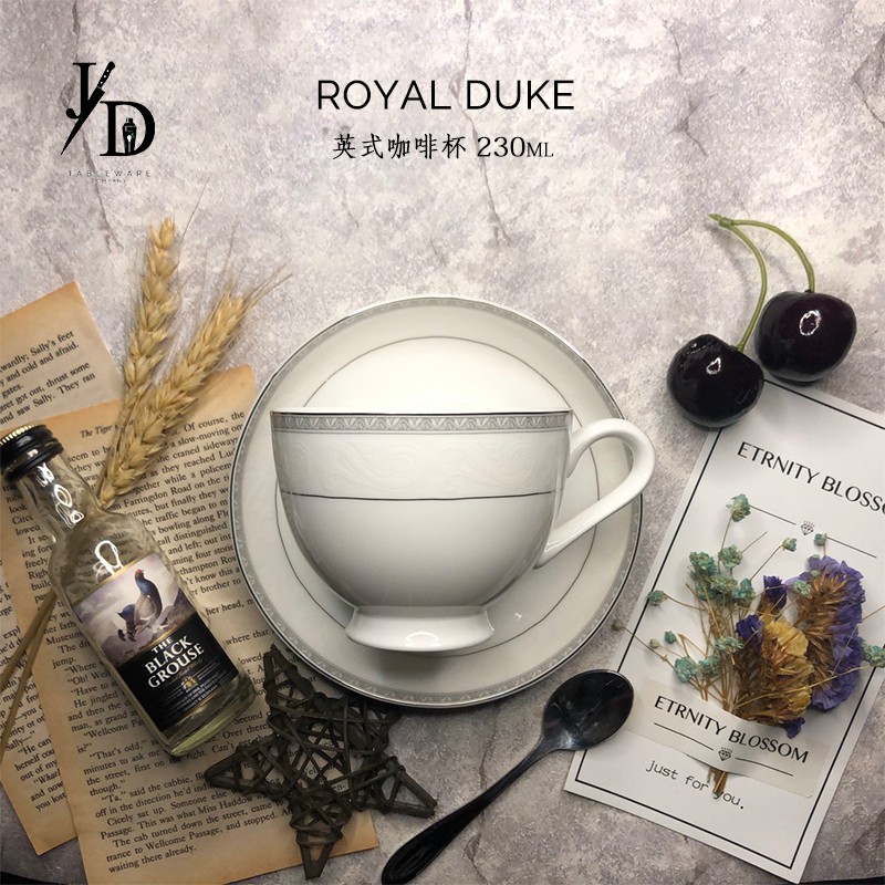 英國  ROYAL DUKE 皇家公爵 正統英式古典骨瓷咖啡杯 咖啡杯組 英式紅茶杯 英式下午茶 英式紅茶杯 230ml