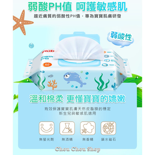 箱購~ Nuby 海洋系列極厚柔濕巾 (60抽/16包) 加寬加厚水針不織布 ＜宅配限1單1箱＞